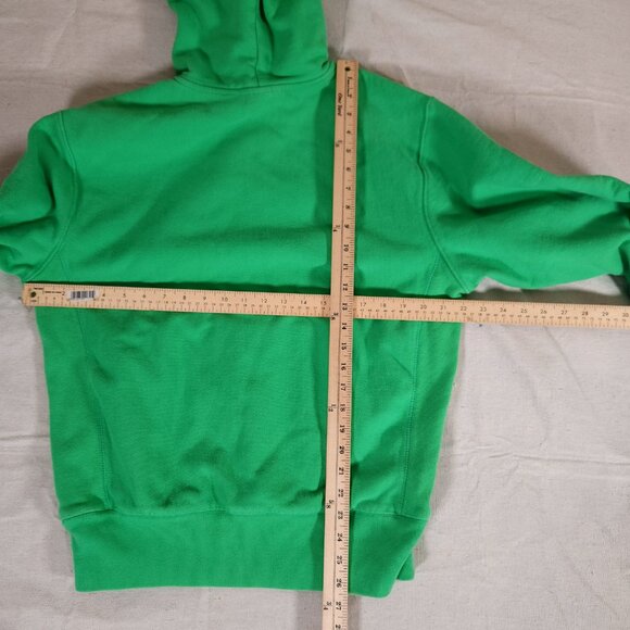 Champion Reverse Weave Oversized Green Neon Logo Hoodie Mens Medium Adult - Picture 3 of 16